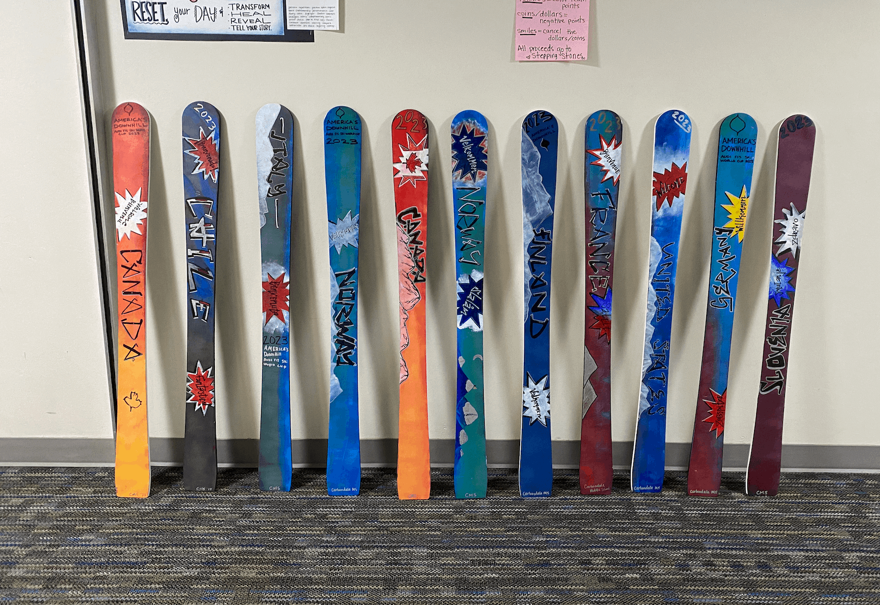 Audi Cup Painted Skis